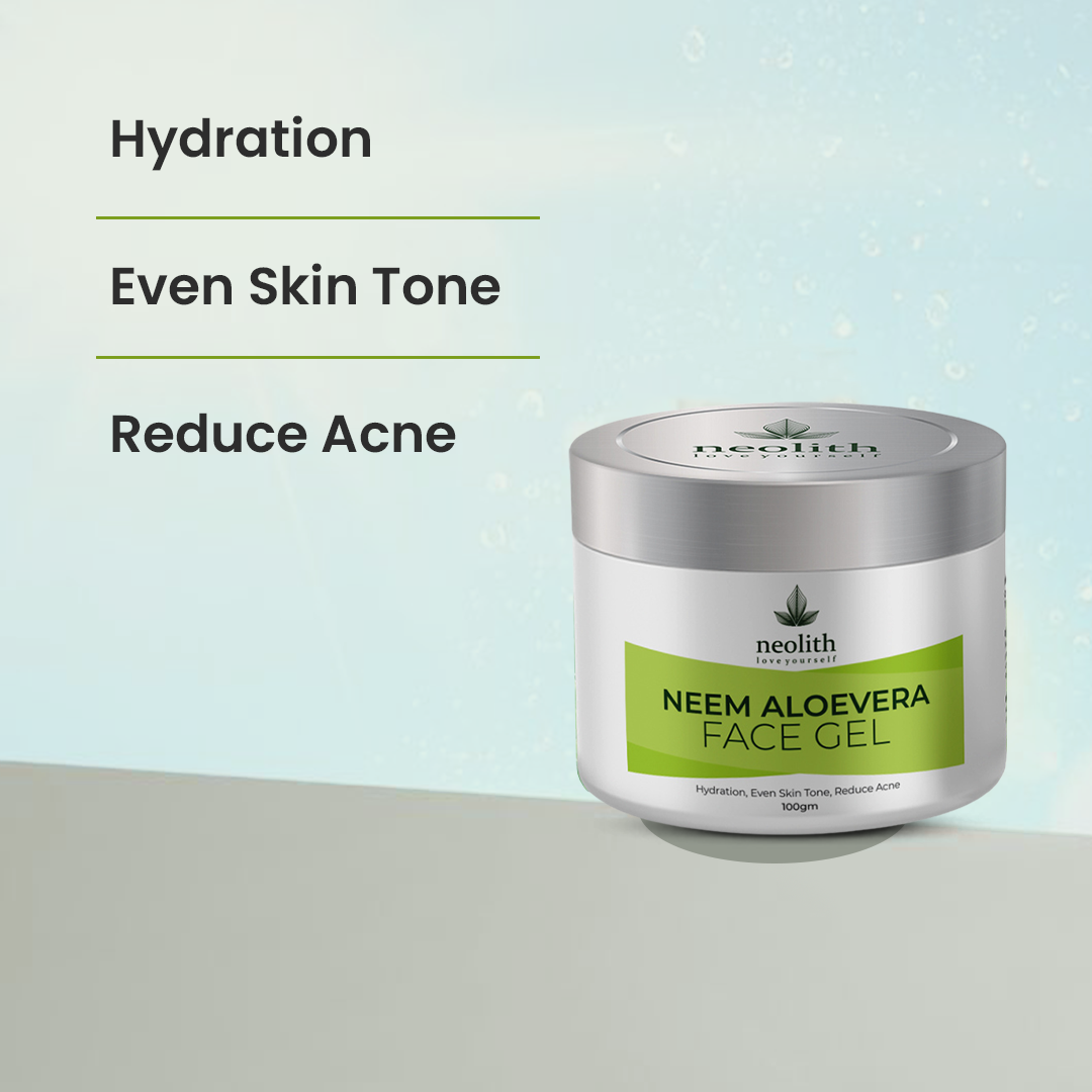 Neem Aloevera Face Gel - 100gm - Neolith Beauty Uk
