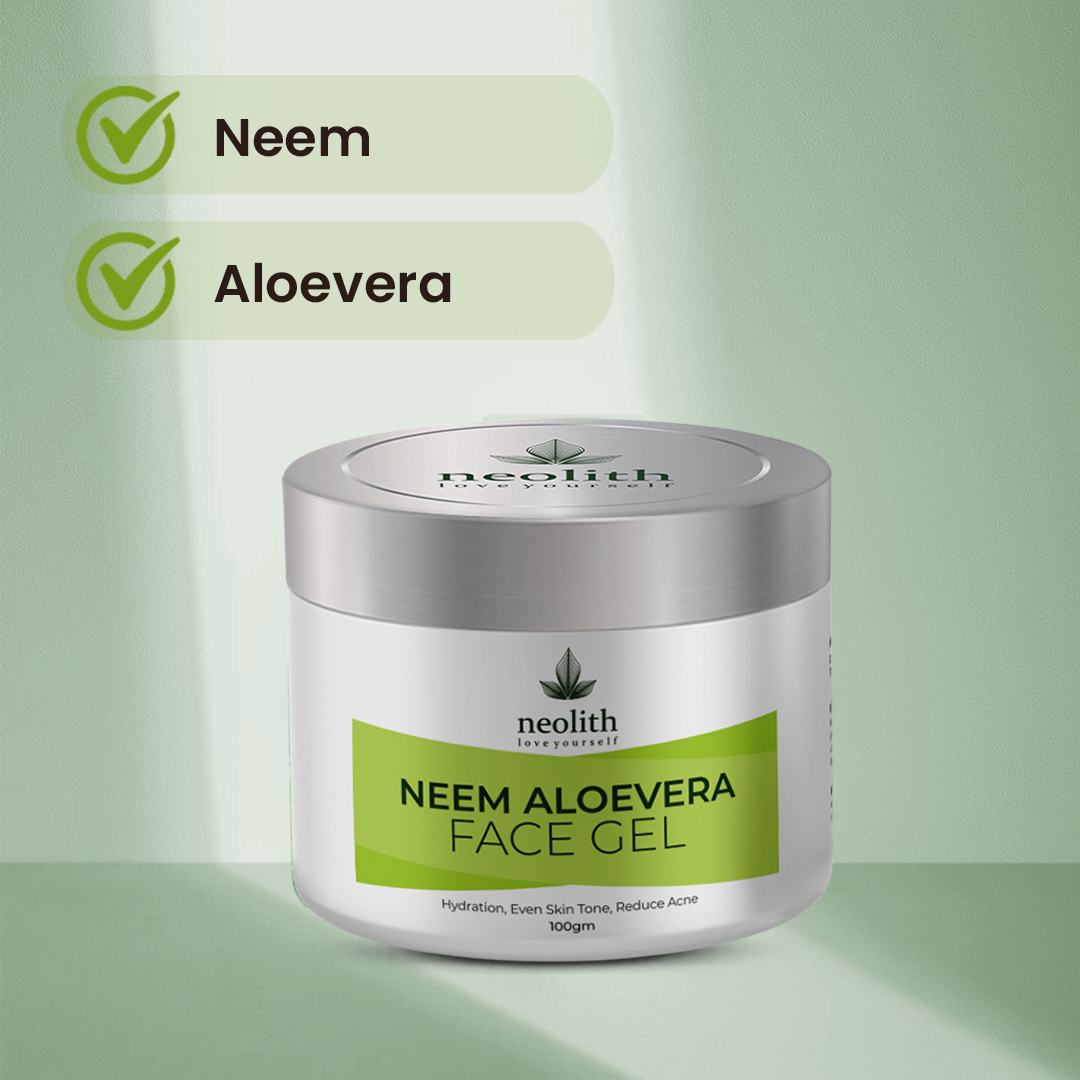 Neem Aloevera Face Gel - 100gm - Neolith Beauty Uk