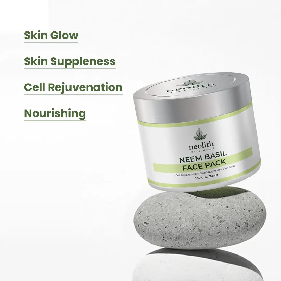 Neem Basil Face Pack - 100gm - Neolith Beauty Uk