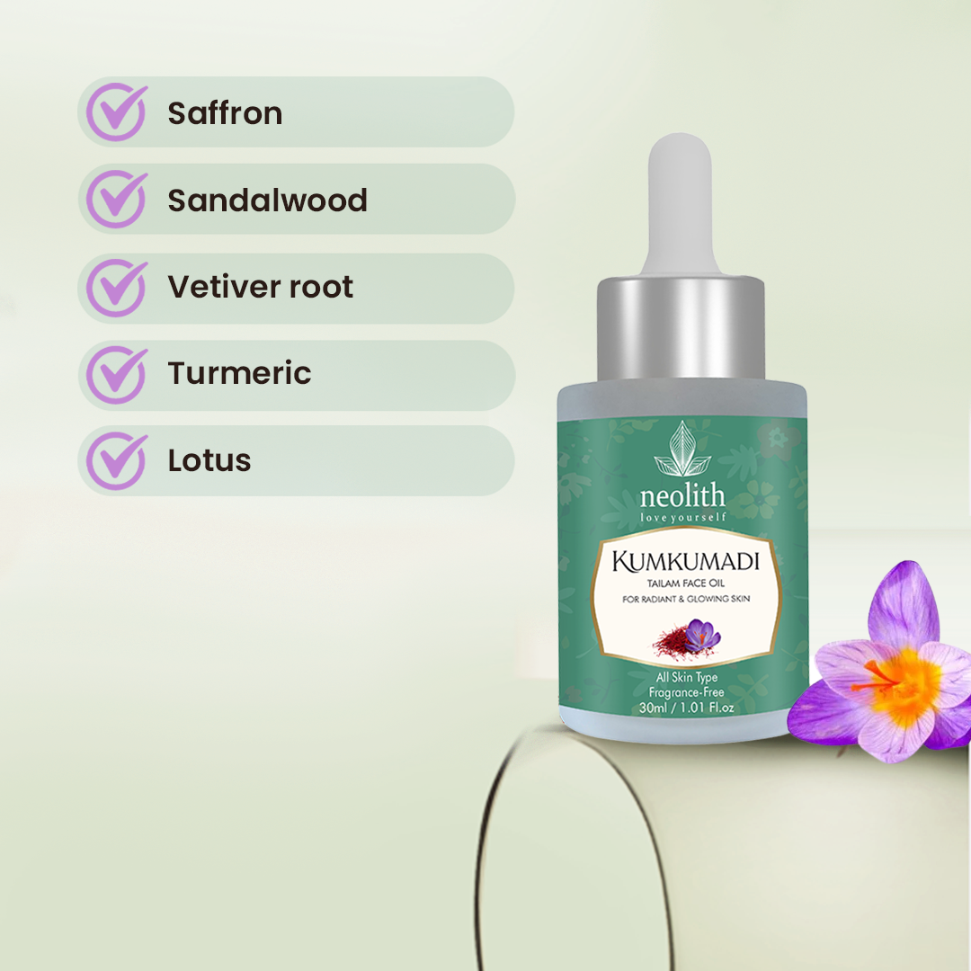 Kumkumadi Facial Oil - 30ml - Neolith Beauty Uk