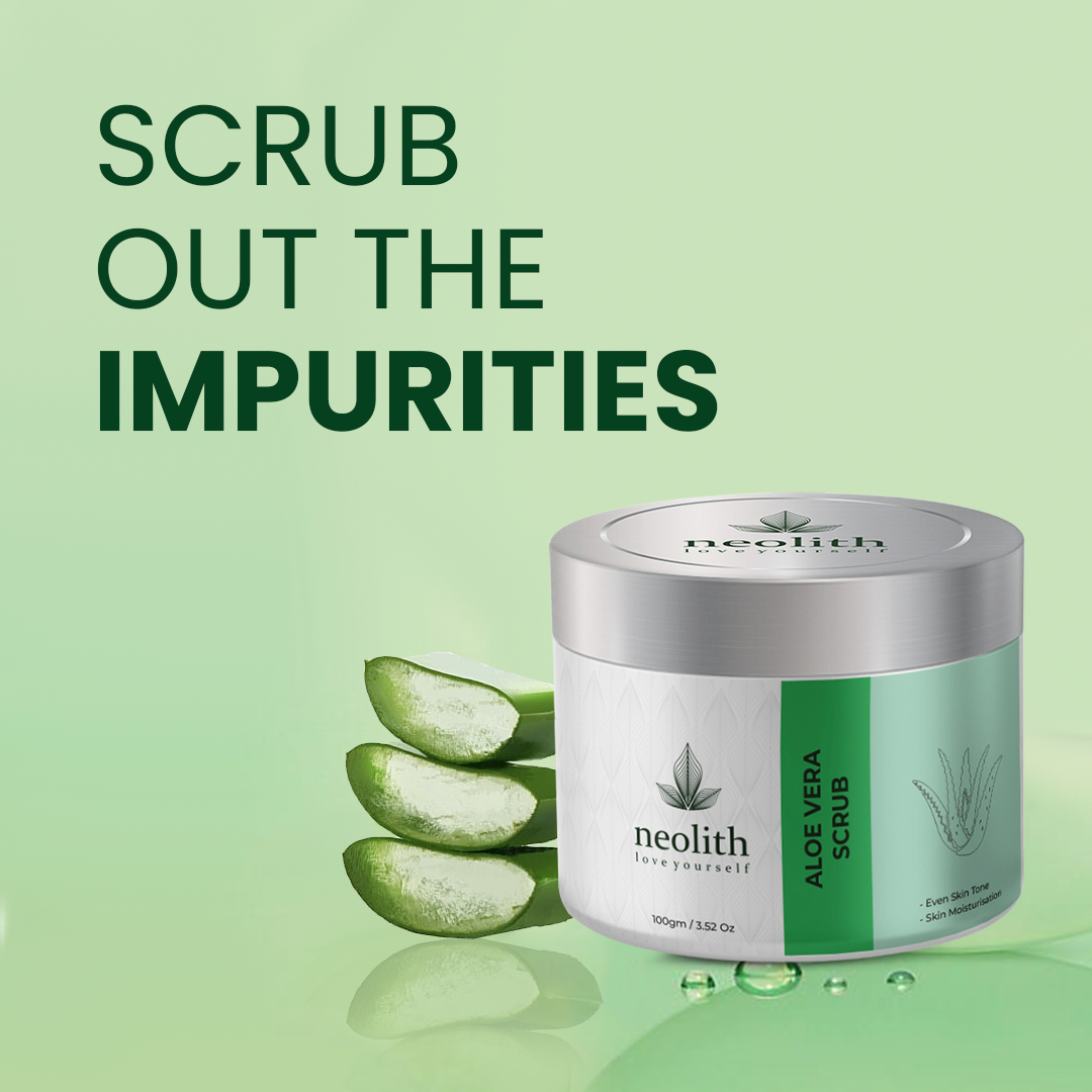 Aloe vera Face Scrub - 100gm - Neolith Beauty Uk