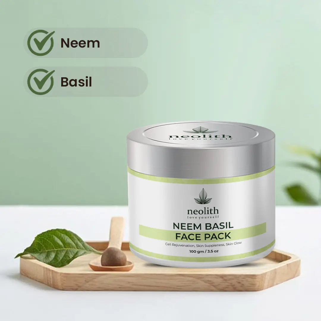 Neem Basil Face Pack - 100gm - Neolith Beauty Uk