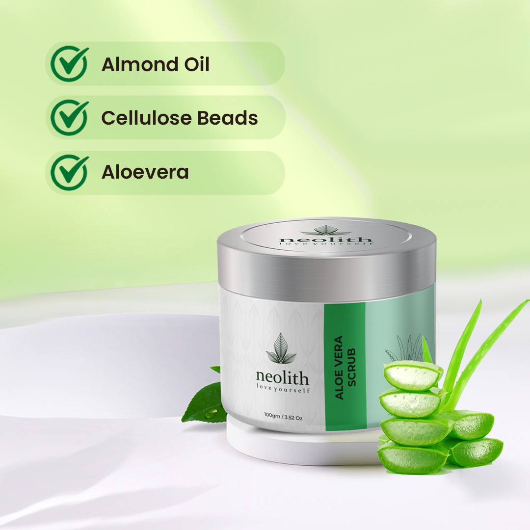 Aloe vera Face Scrub - 100gm - Neolith Beauty Uk