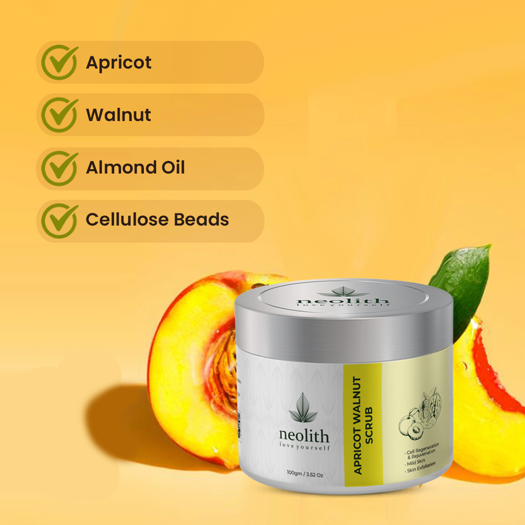 Apricot Walnut Scrub - 100gm - Neolith Beauty Uk