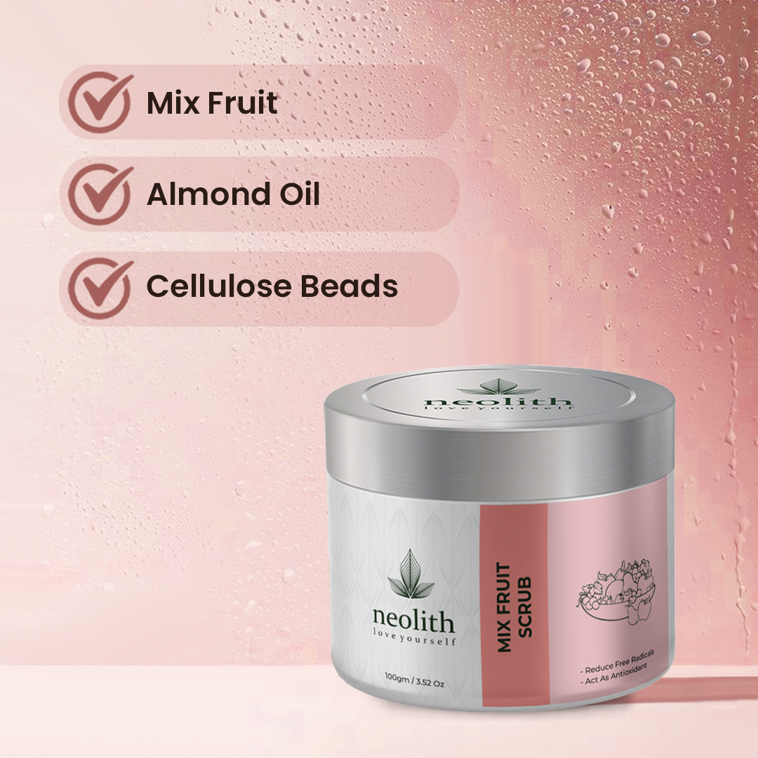 Mix Fruit Scrub - 100gm - Neolith Beauty Uk