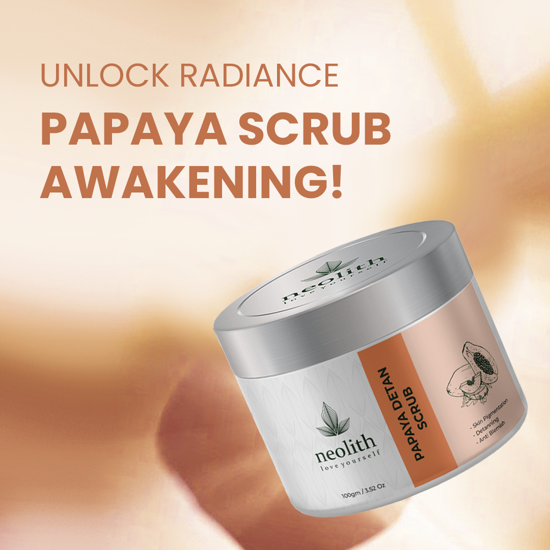 Papaya De-Tan Face Scrub - 100gm - Neolith Beauty Uk