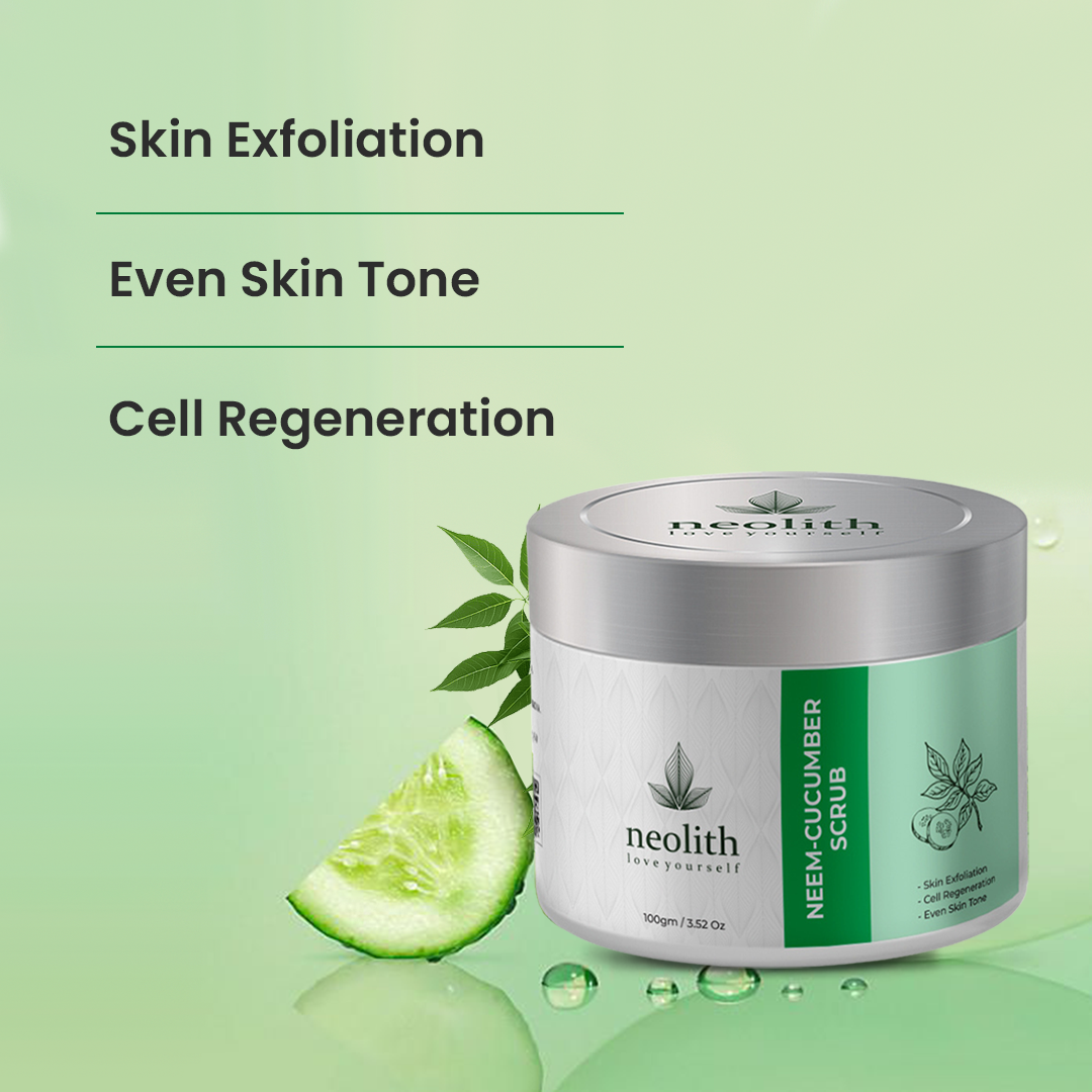 Neem Cucumber Scrub - 100gm - Neolith Beauty Uk