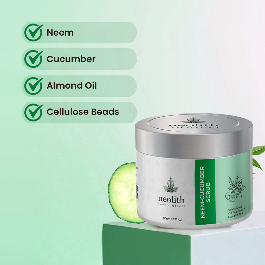 Neem Cucumber Scrub - 100gm - Neolith Beauty Uk