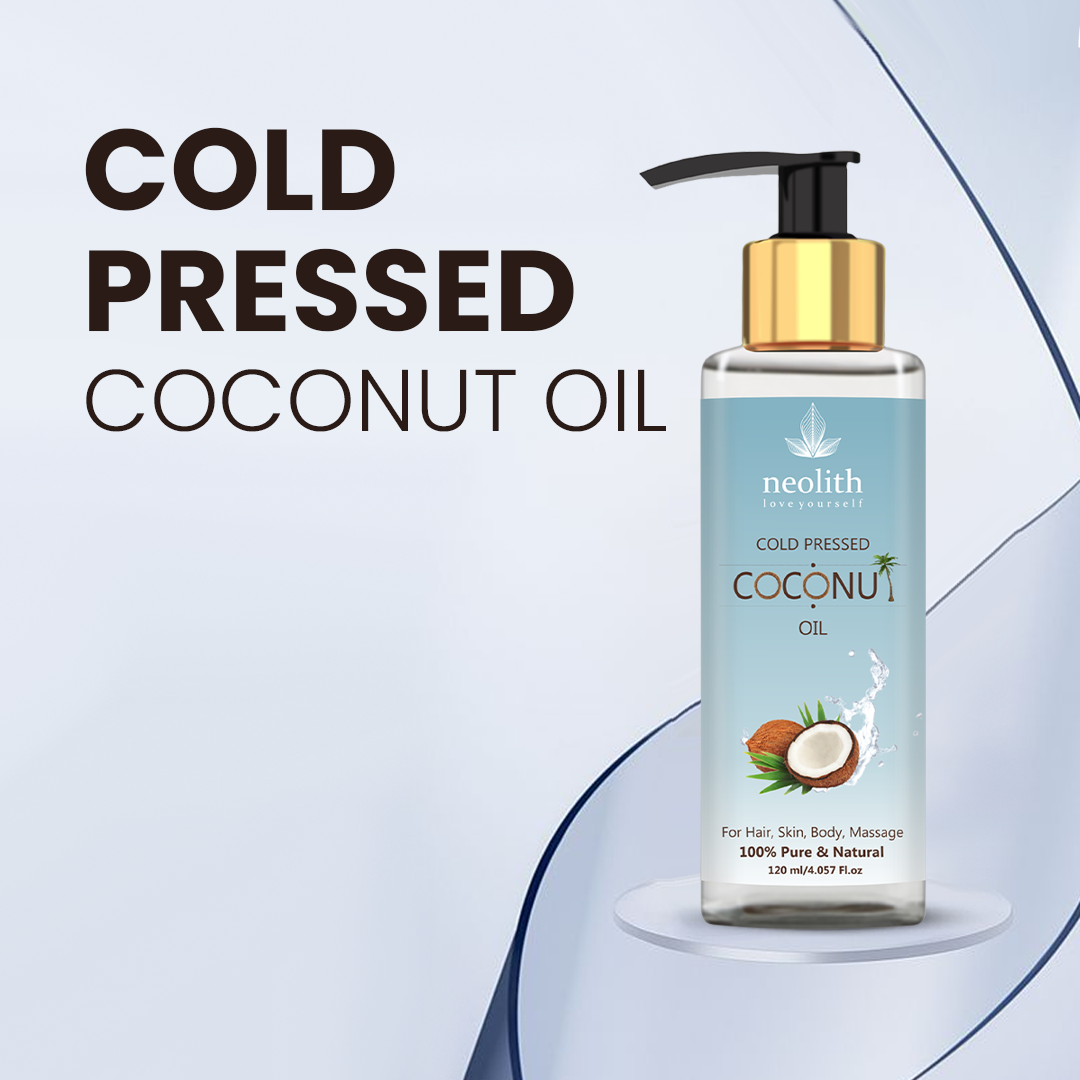 100% Pure Cold Pressed Coconut Oil - 120ml - Neolith Beauty Uk