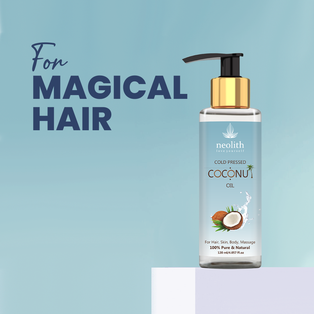 100% Pure Cold Pressed Coconut Oil - 120ml - Neolith Beauty Uk