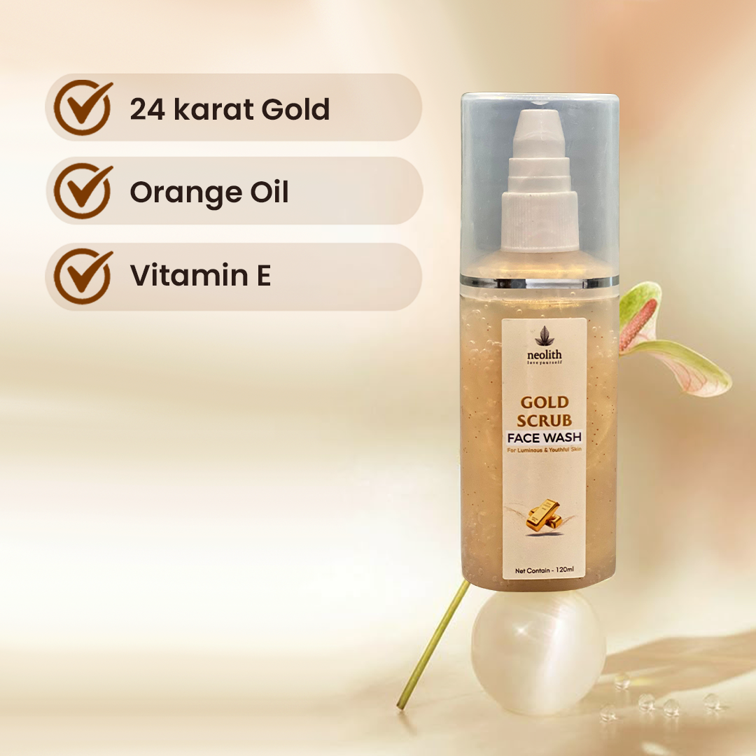 Gold Scrub Face Wash - 120ml Neolithbeauty