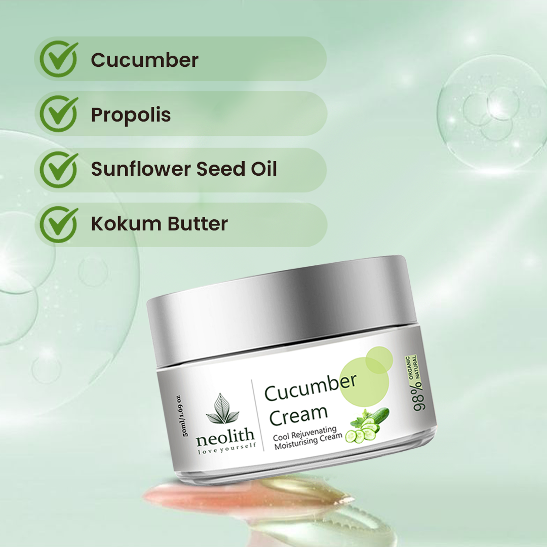 Cucumber Face Cream - 30gm - Neolith Beauty Uk