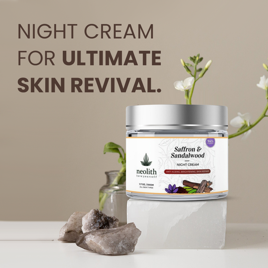 Saffron & Sandalwood Night Cream - 30gm - Neolith Beauty Uk