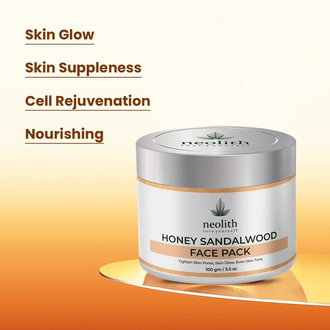Honey Sandalwood Face Pack - 100gm - Neolith Beauty Uk
