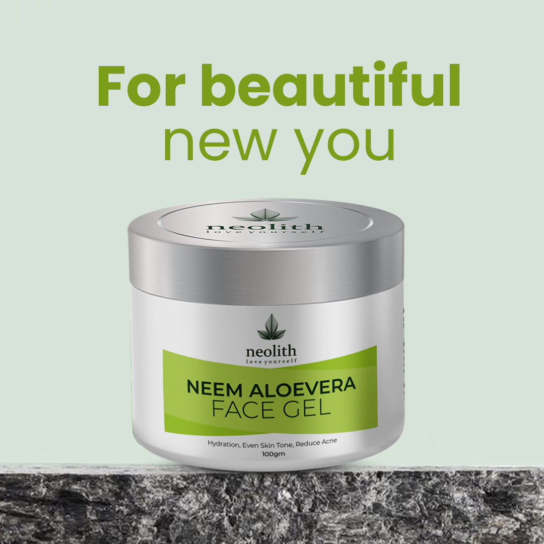 Neem Aloevera Face Gel - 100gm - Neolith Beauty Uk