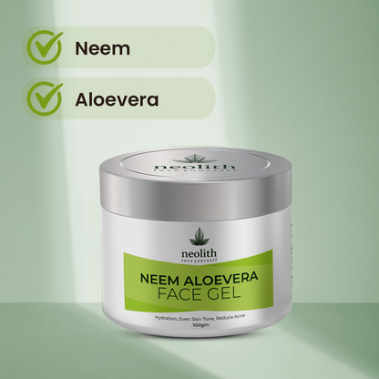 Neem Aloevera Face Gel - 100gm - Neolith Beauty Uk
