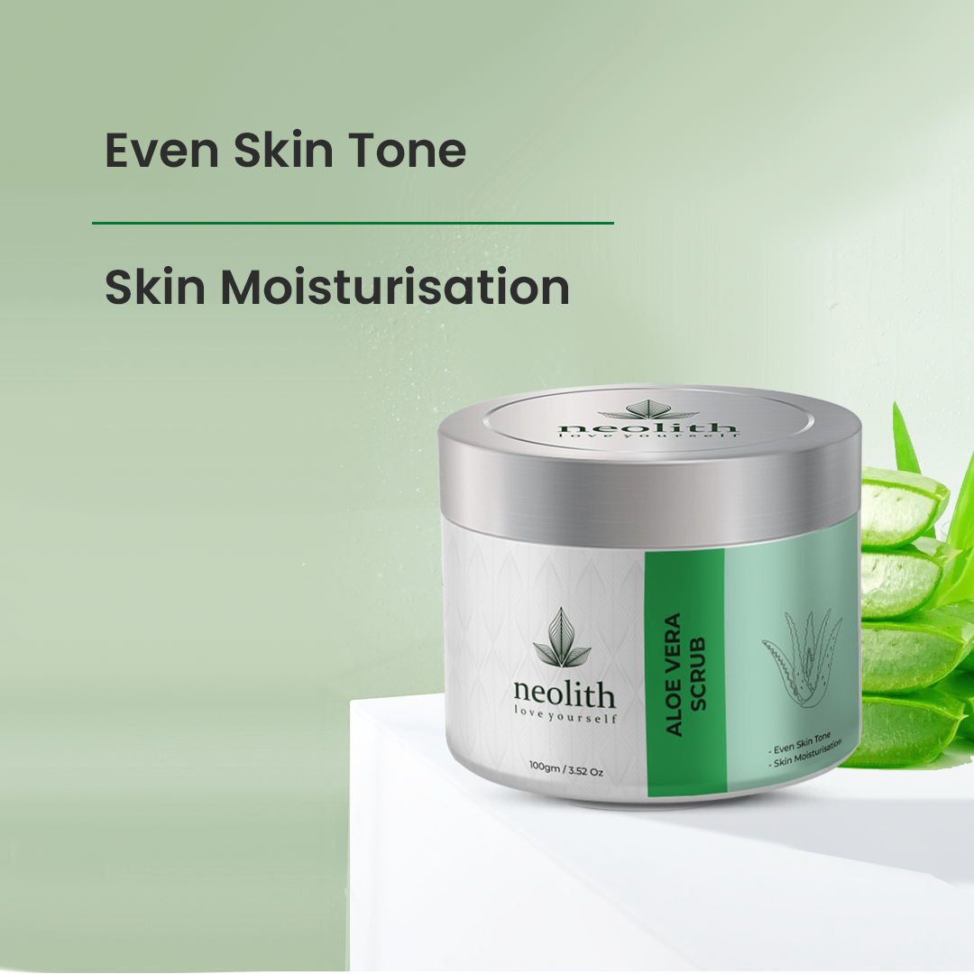 Aloe vera Face Scrub - 100gm - Neolith Beauty Uk