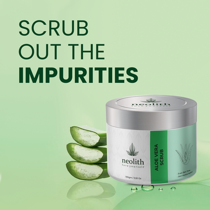 Aloe vera Face Scrub - 100gm - Neolith Beauty Uk