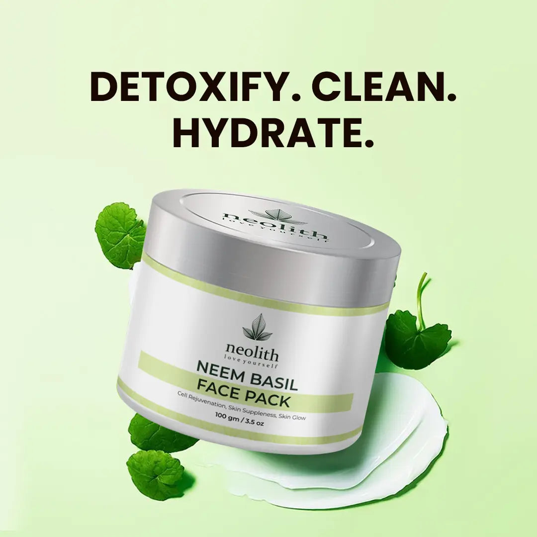 Neem Basil Face Pack - 100gm - Neolith Beauty Uk