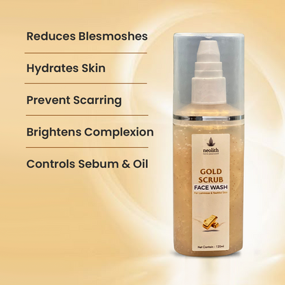 Gold Scrub Face Wash - 120ml Neolithbeauty