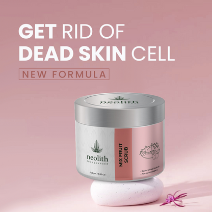 Mix Fruit Scrub - 100gm - Neolith Beauty Uk