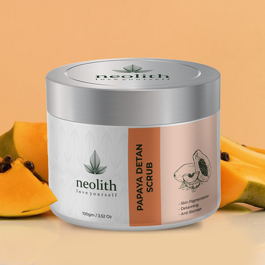 Papaya De-Tan Face Scrub - 100gm - Neolith Beauty Uk