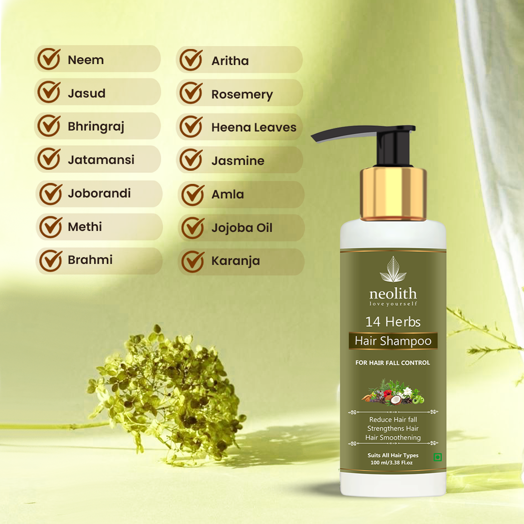 14 Herbs Hair Shampoo - 120ml Neolithbeauty