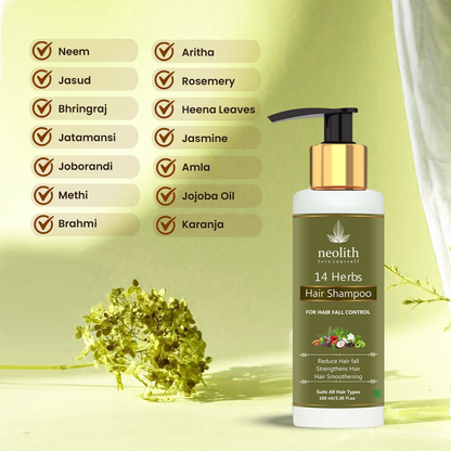 14 Herbs Hair Shampoo - 120ml Neolithbeauty