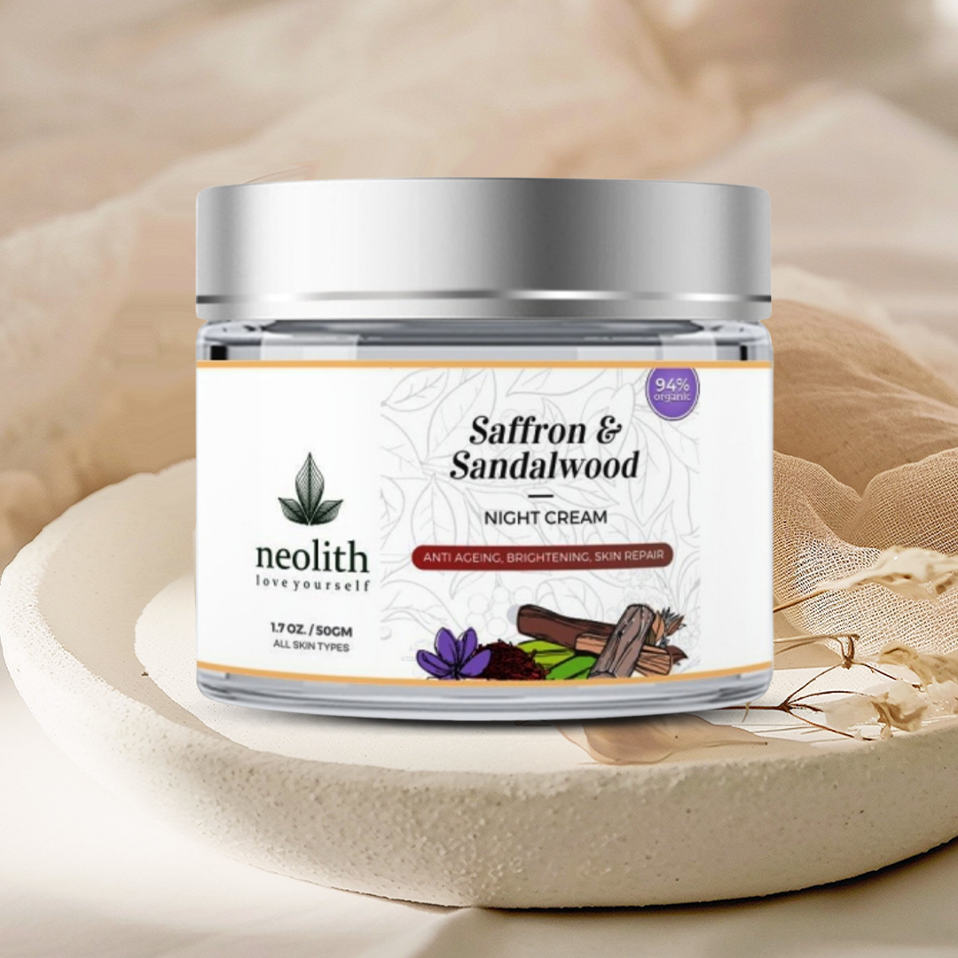Saffron & Sandalwood Night Cream - 30gm - Neolith Beauty Uk
