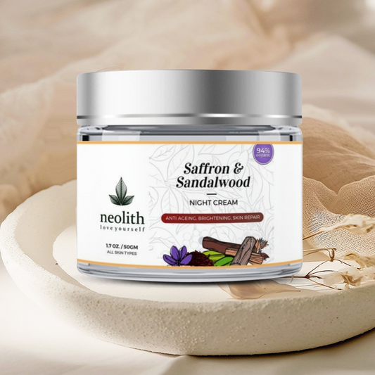 Saffron & Sandalwood Night Cream - 30gm - Neolith Beauty Uk
